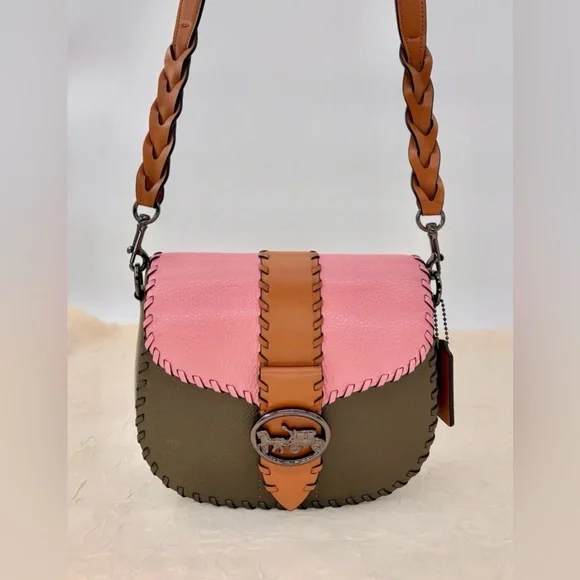 Coach Georgie Saddle Bag In Colorblock With Whipstitch NWOT MSRP: $398.00 - Picture 5 of 16